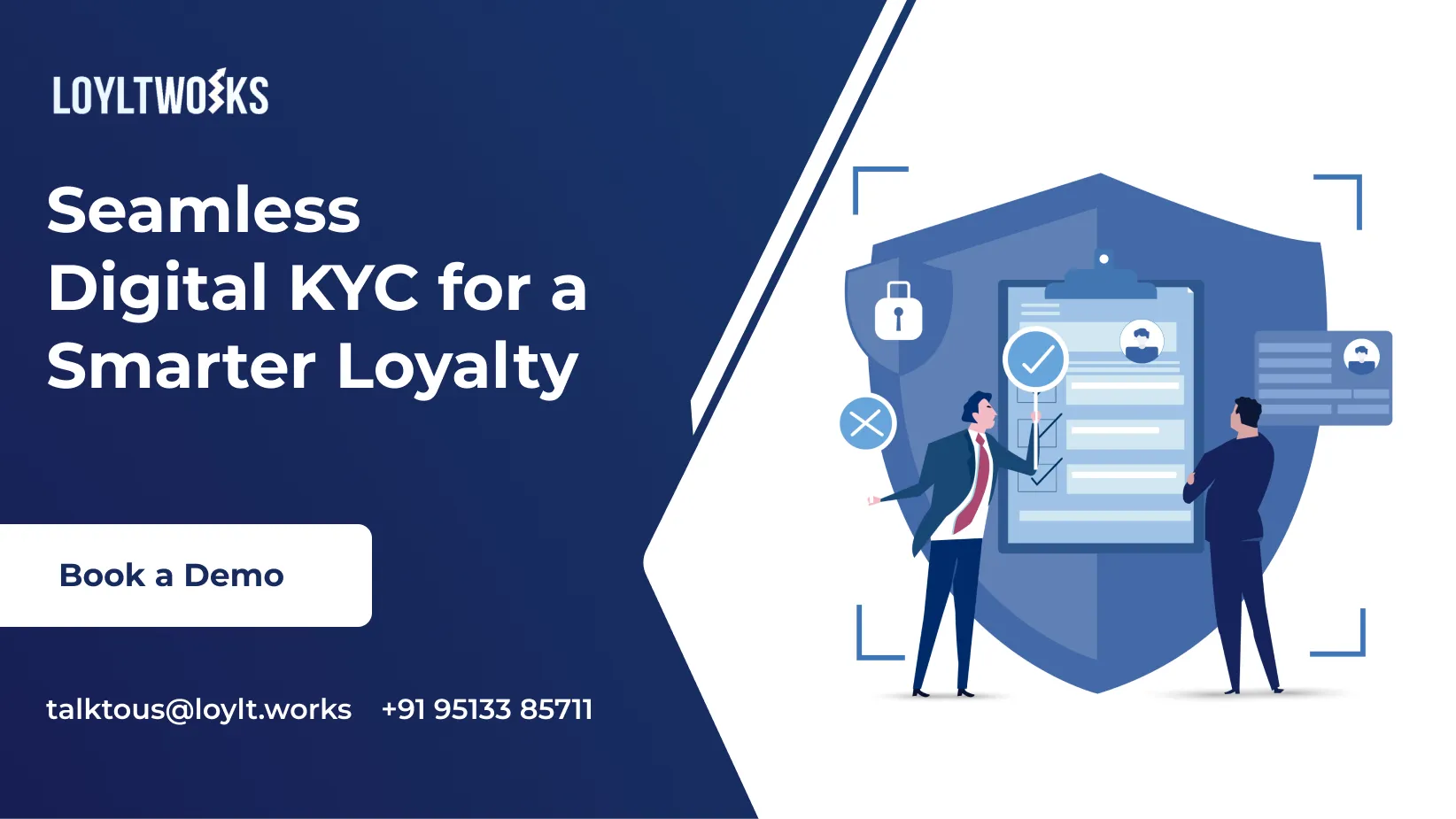 Digital KYC onboarding process for B2B loyalty program partners and influencers