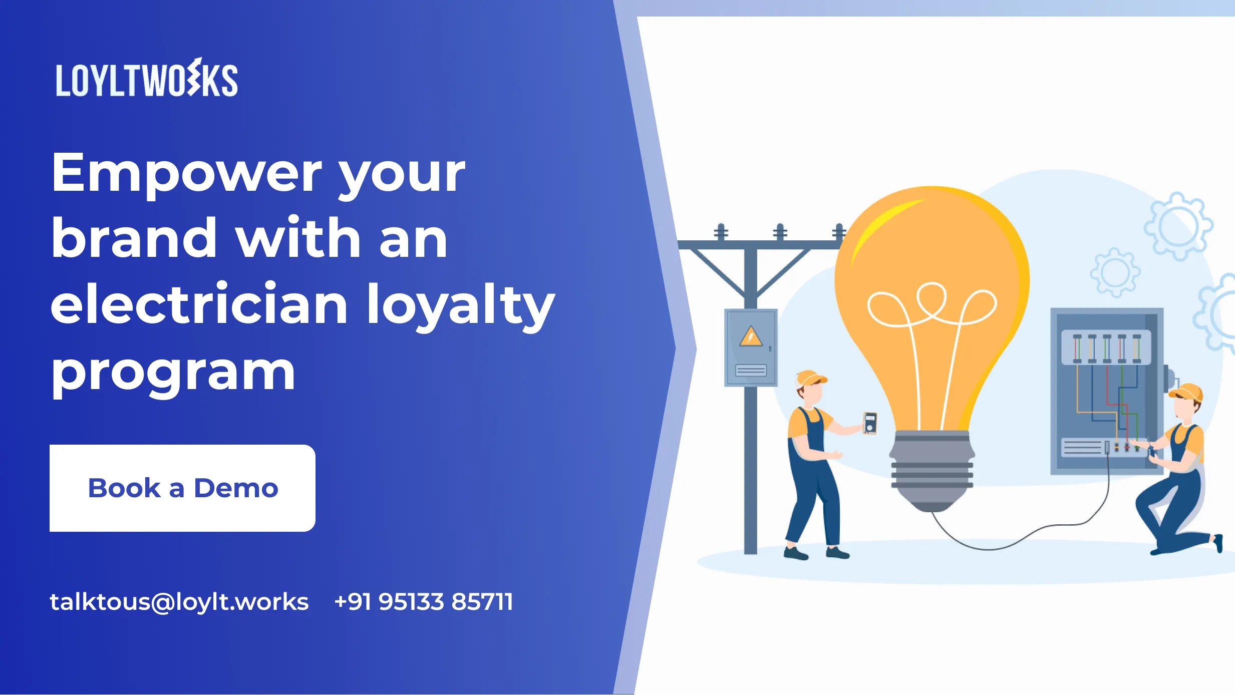 Electricians earn rewards through a loyalty program for increased engagement.