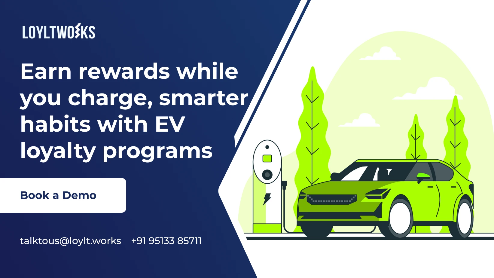 EV driver earning rewards through a charging station loyalty program