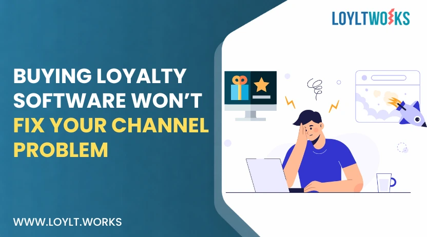 Business team discussing channel loyalty strategy before implementing loyalty software.