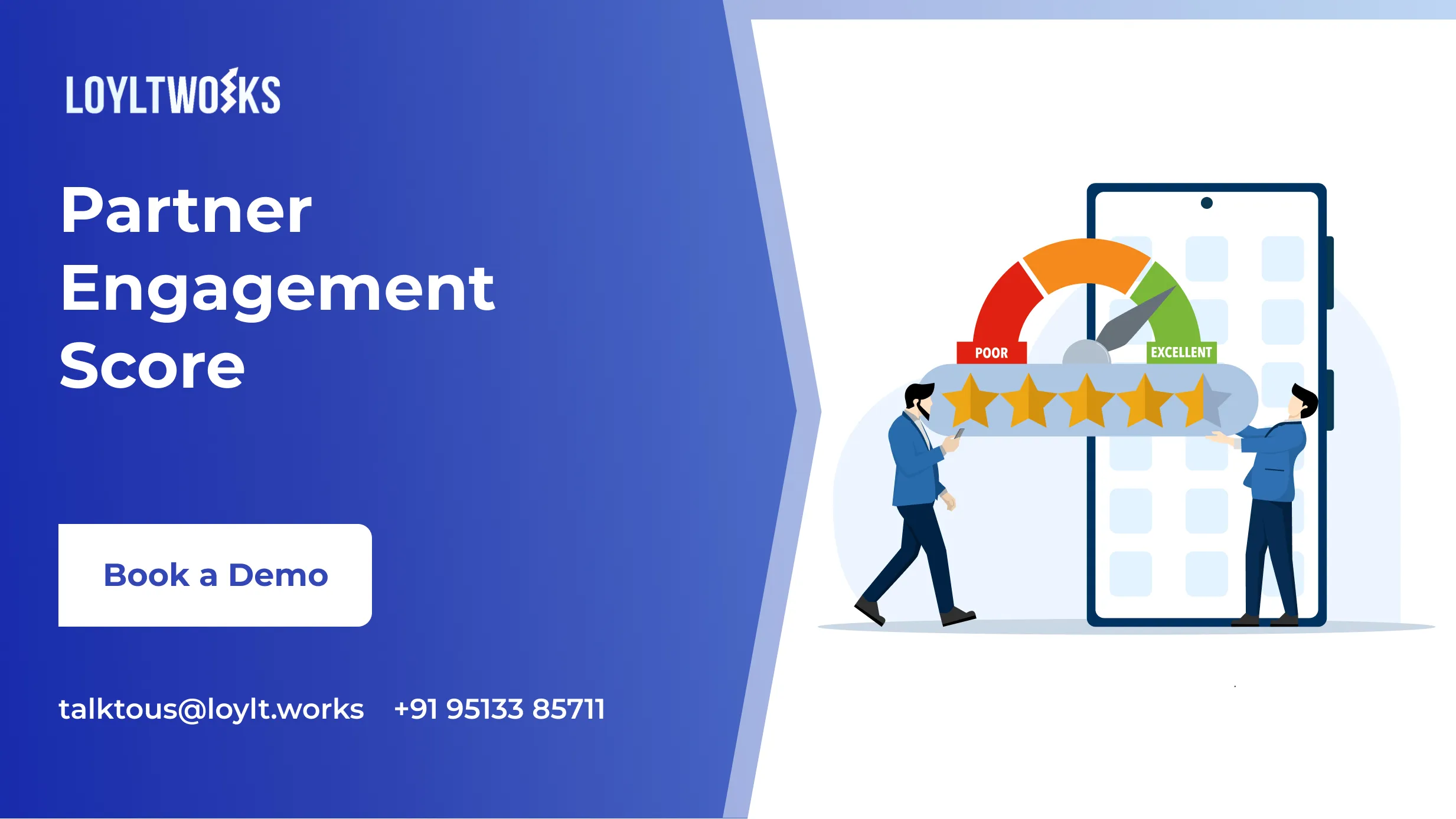 Channel loyalty program dashboard showing partner engagement score