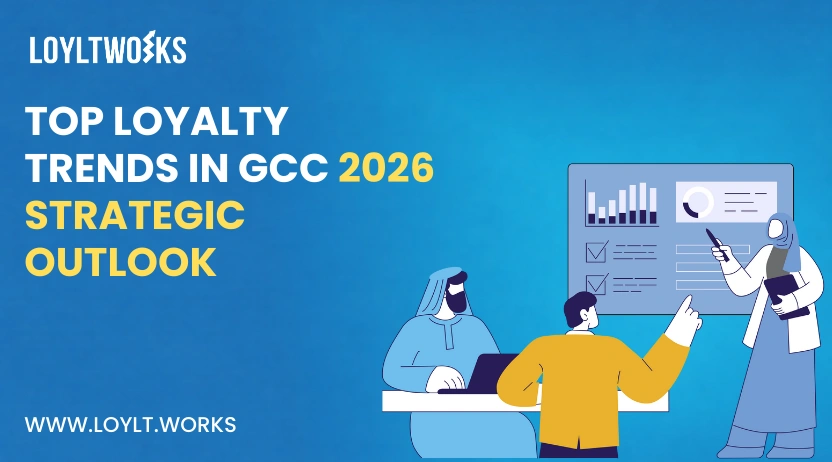 Top loyalty trends in GCC 2026 showing AI-powered, mobile-first, and cashback-based loyalty programs across UAE and Saudi Arabia by Loyltworks.