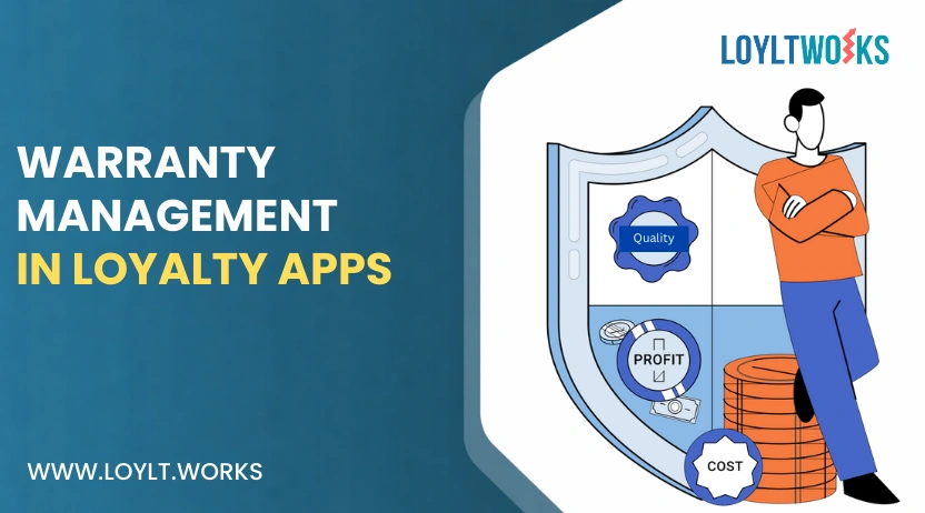 Loyalty app with digital warranty registration and rewards system, Warranty management features integrated into a loyalty app dashboard.
