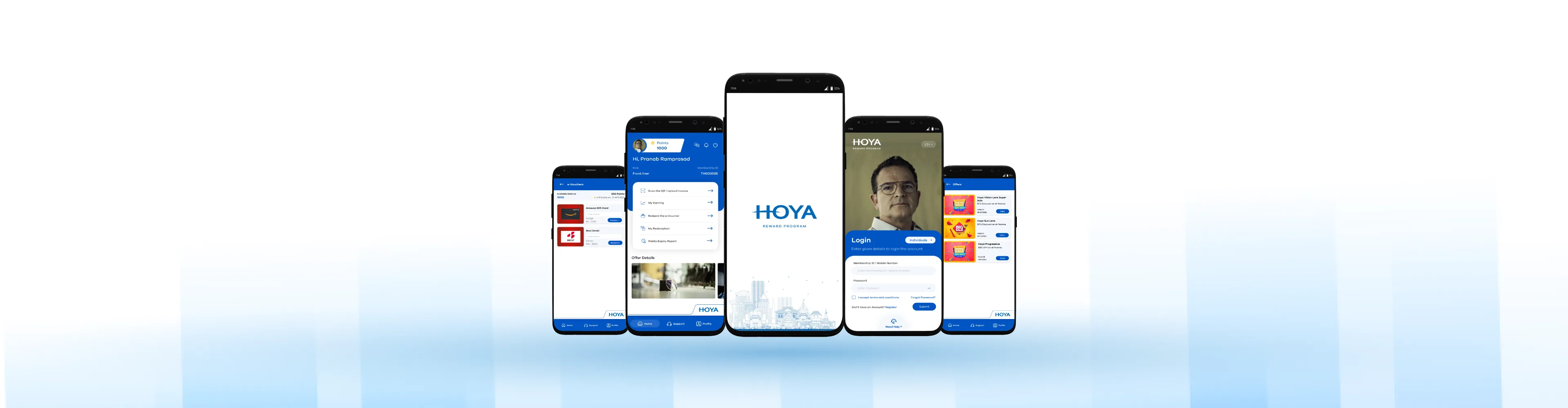 Hoya Rewards Loyalty App Mock