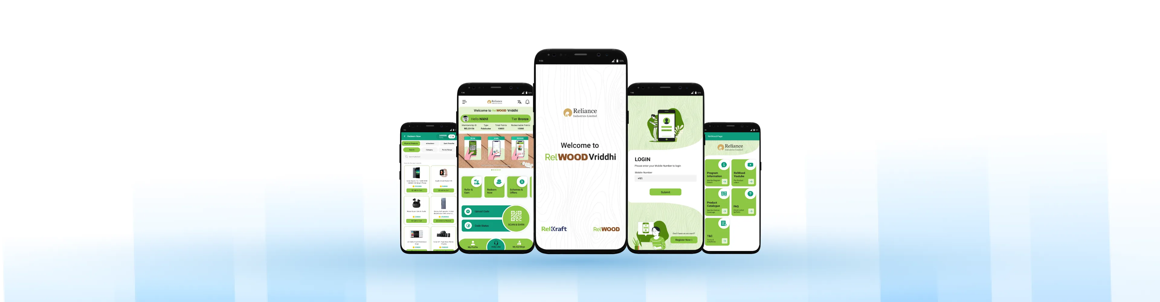 Relwood Vriddhi Loyalty App Mock