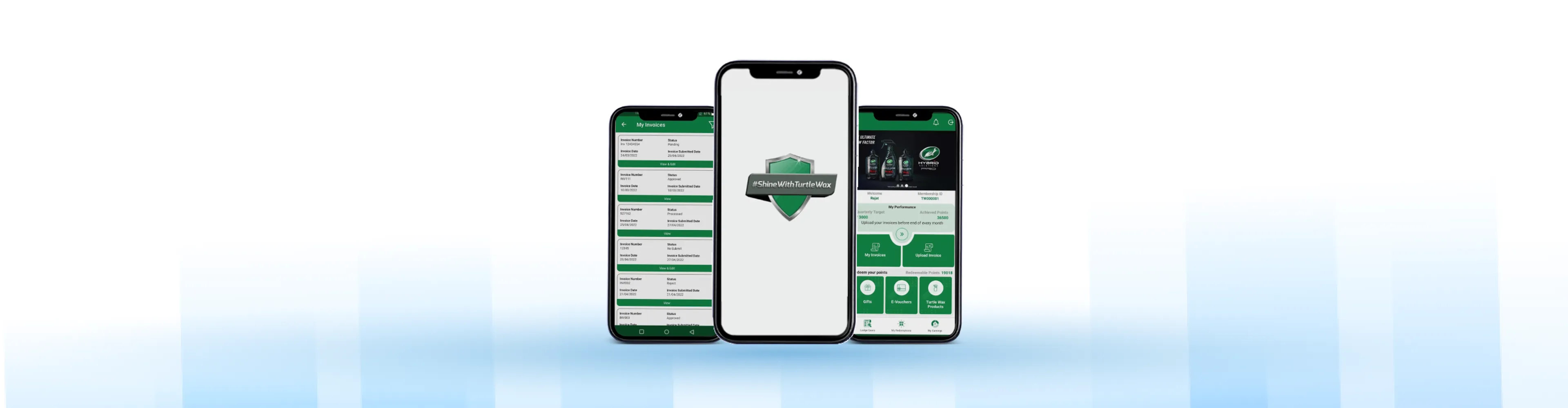 Turtle wax Detailer Loyalty App Mock